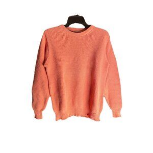 VTG 80s American Eagle For Her Cotton Crew Knit Sweater Women's M USA pink